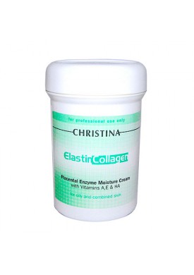 Увлажняющий крем с плацентой, энзимами, коллагеном и эластином для жирной и комбинированной кожи (Creams | Elastin Collagen Placental Enzyme Moisture Cream with Vit. A, Eand HA) CHR101 250 мл